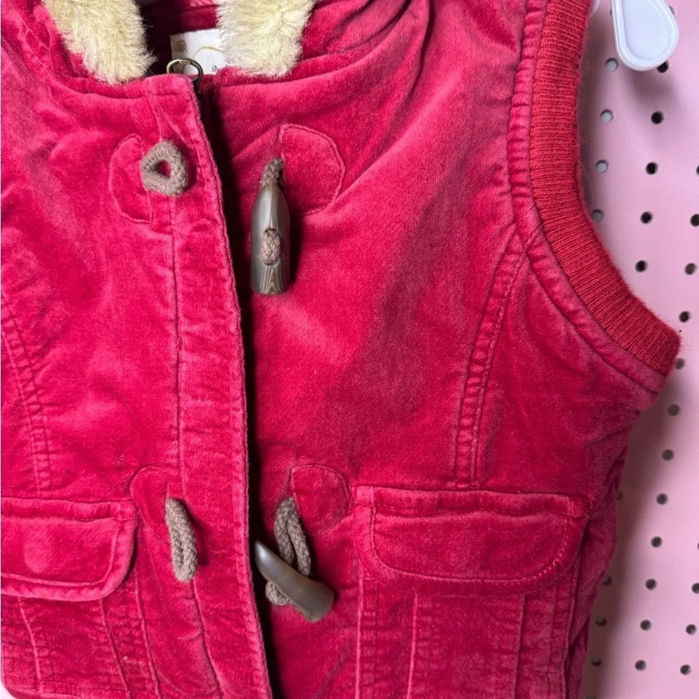 Old Navy Velvet Vest with Faux Fur Collar. Size Small. Great condition. Fall